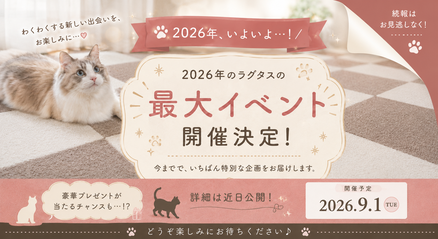 【予告】9月1日特別なイベント開催決定！